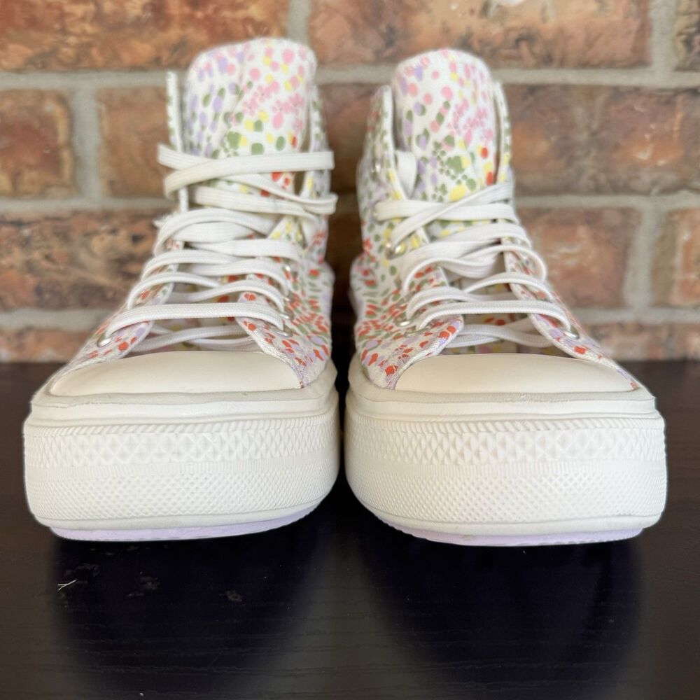 Chuck Taylor All Star Move Things To Grow. Platform High Top. Floral. Sz 10.5 - Picture 4 of 11